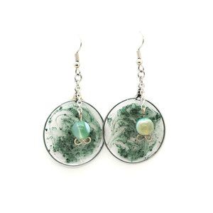 Jade Stained Glass Earrings